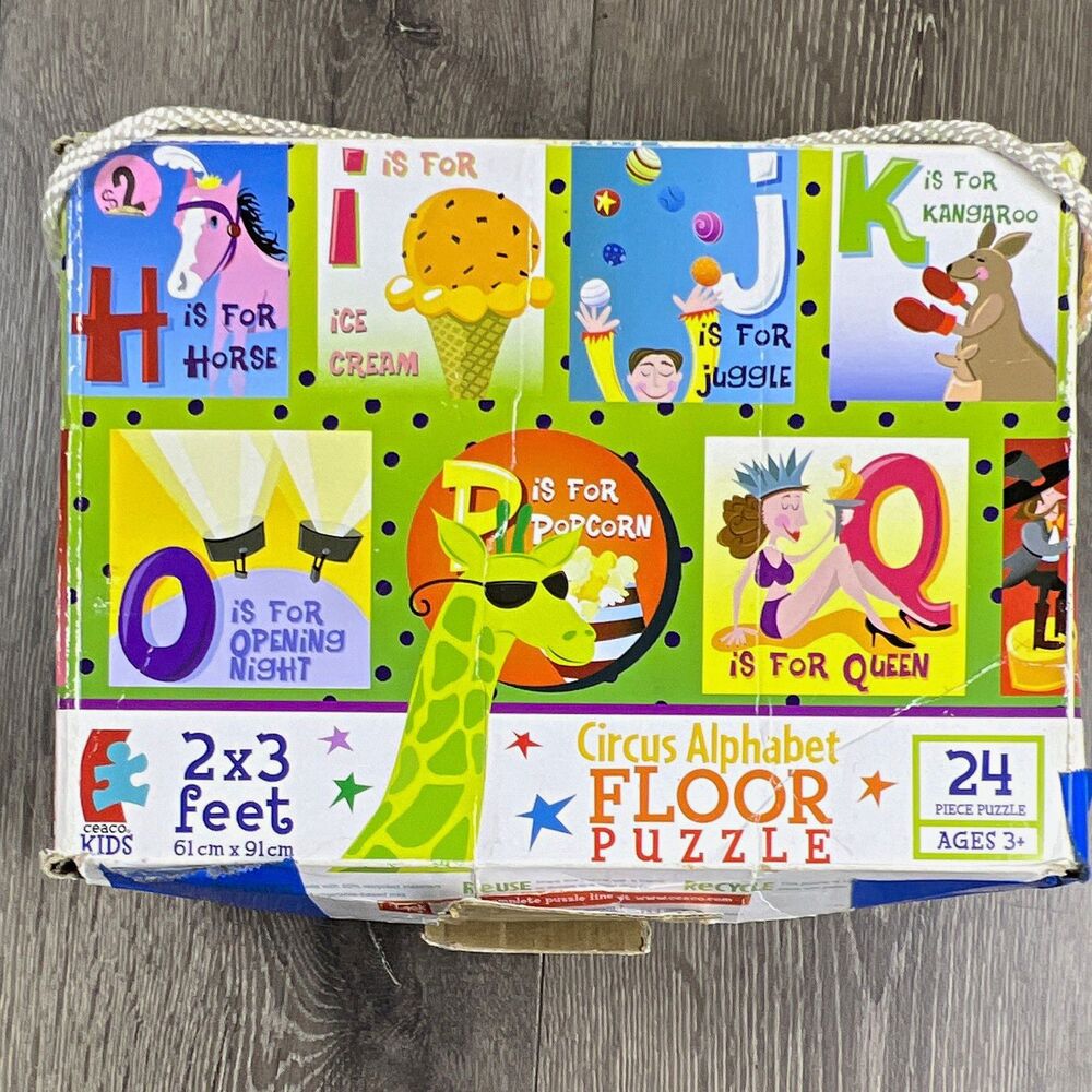 Ceaco Kids Circus Alphabet 24 Piece Floor Puzzle Ages 3+ Multicolor